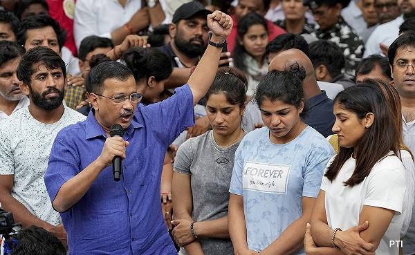 Kejriwal Faces Wrestlers' Protest (symbolic picture)