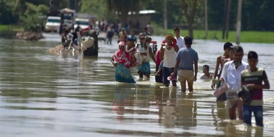 Flood situation in Assam  (symbolic picture)