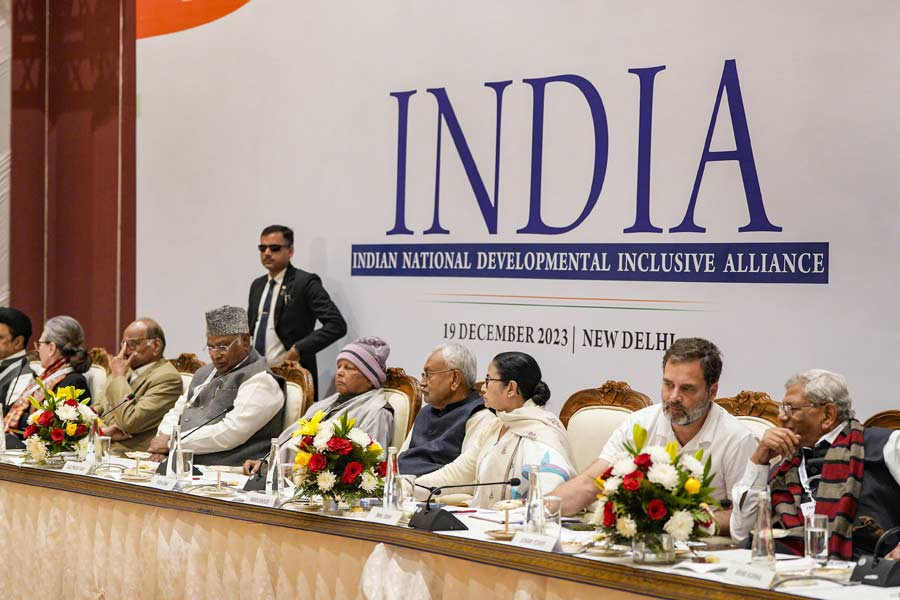 Opposition leaders at the 'India' meeting in Delhi