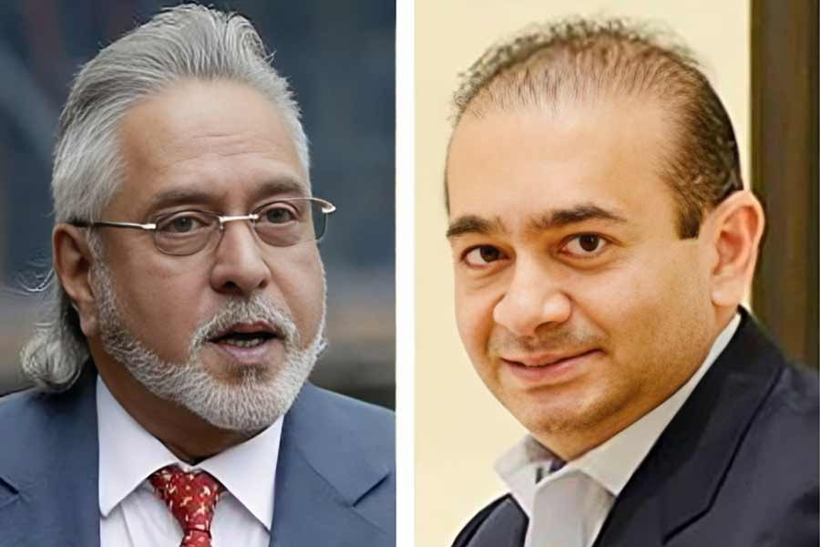 Vijay Mallya (left) and Nirav Modi