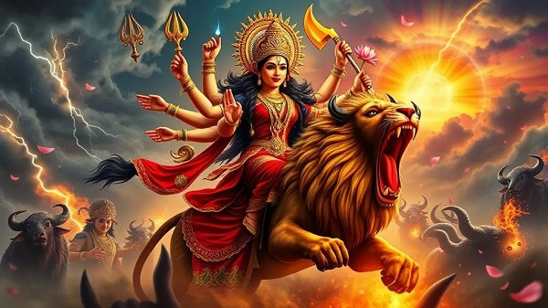 AI-Generated Mahishashurmardini