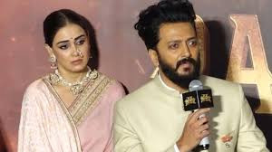 Genelia D'Souza and Riteish Deshmukh break down at the trailer launch of Raja Shivaji