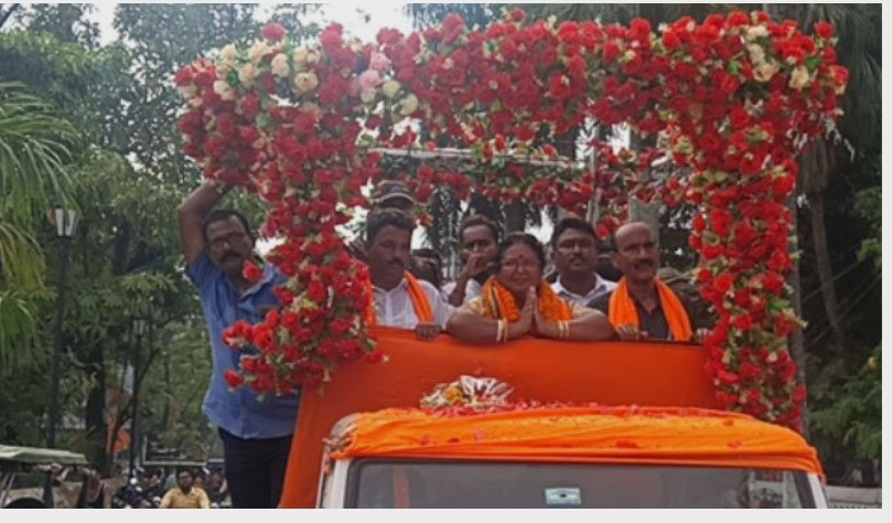 Malti Rava Roy holds colorful road show in Cooch Behar after becoming minister