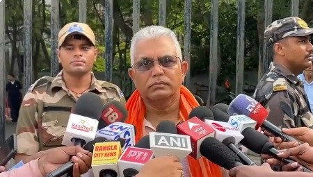 “Whatever is Being Done is in Public Interest, Says Dilip Ghosh on Yoga Day at Red Road”
