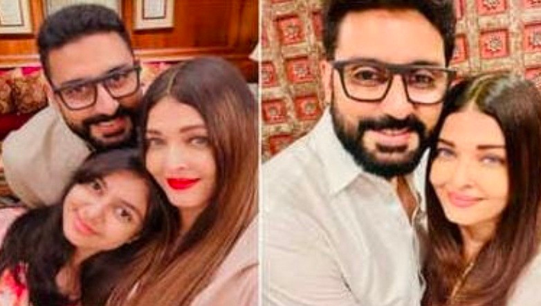 Abhishek's photo with Aishwarya Rai Bachchan goes viral; break from 'King' shoot.
