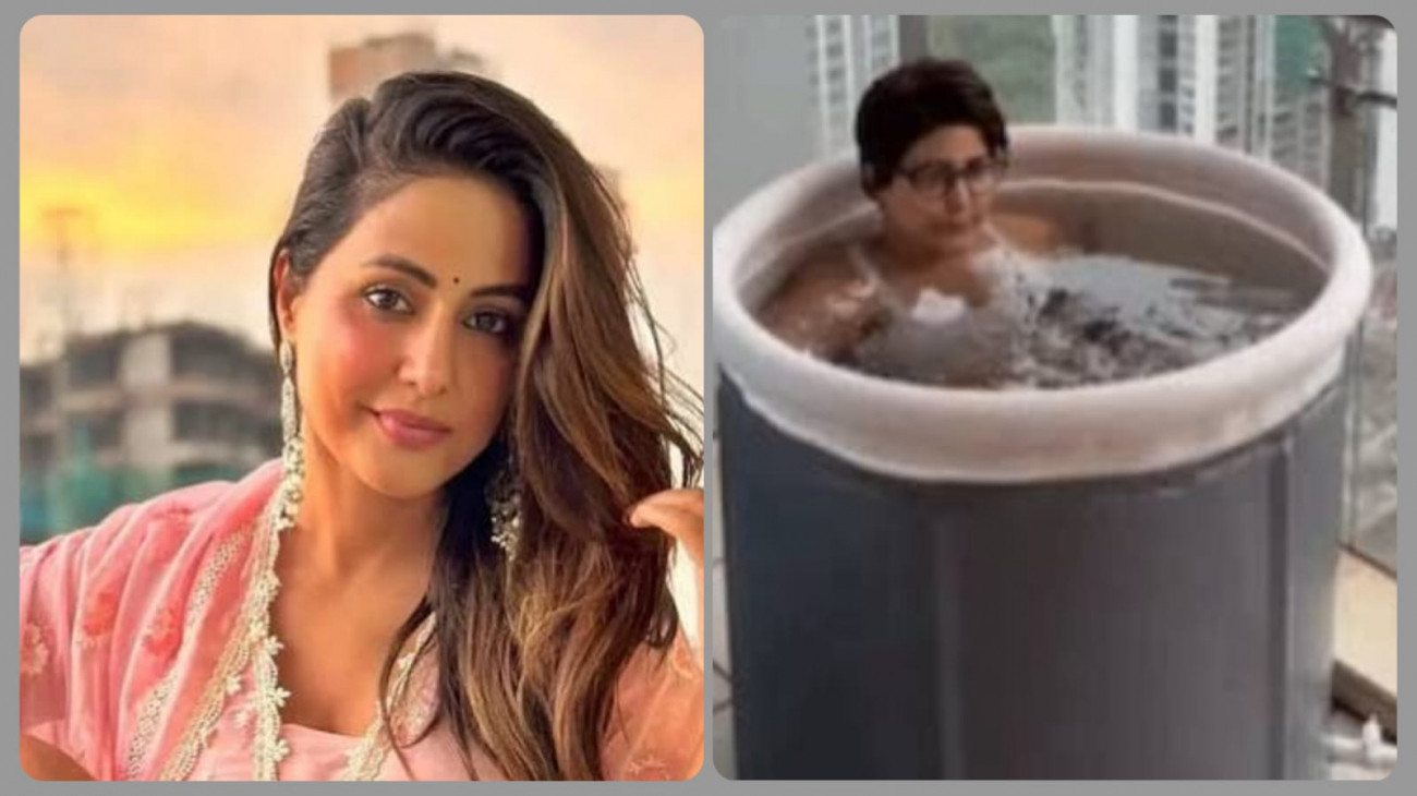 Hina Khan's ice bath during cancer treatment