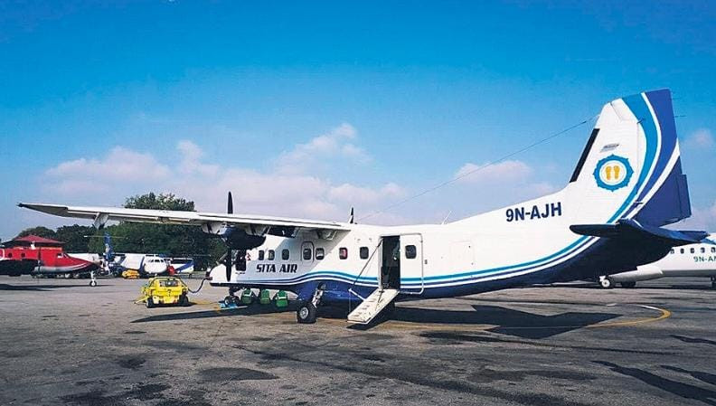 Sita Air plane wheel detaches during landing in Nepal; accident narrowly averted.
